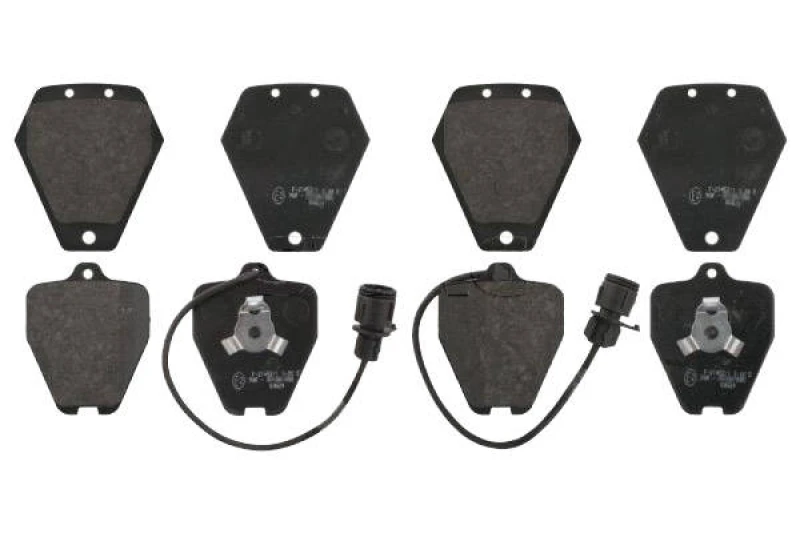 Image of SWAG 30 91 6999 Brake pad set Front Axle, incl. wear warning contact, with piston clip Brake Pad Set,disc brake (402)