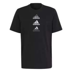 Image of adidas Designed to Move Logo T-Shirt Mens - Black