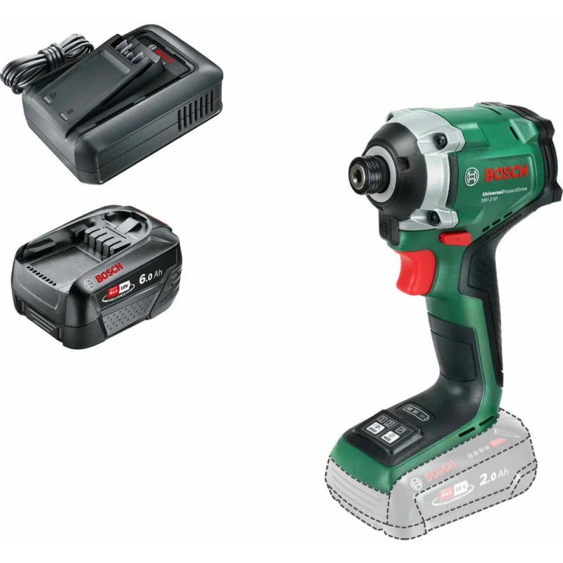 Image of Bosch UNIVERSALIMPACTDRIVE 18V-210 18v P4A Cordless Brushless Impact Driver 1 x 6ah Li-ion Charger No Case UNIVERSALIMPACTDIVE 18V-210