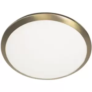 Image of Sienna Ceiling And Wall Flush Ceiling Light Bronze Brushed, Glass Matt