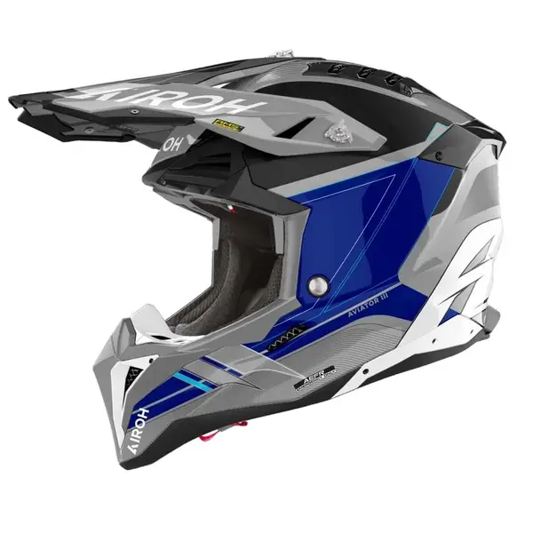 Image of Airoh Aviator 3 Saber Blue Offroad Helmet Size S
