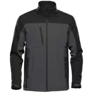 Image of Stormtech Mens Cascades Soft Shell Jacket (3XL) (Dolphin/Black)
