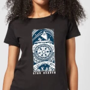 image of Moana Star Reader Womens T-Shirt - Black