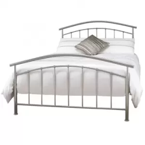 Image of Serene Mercury 4ft Small Double Silver Metal Bed