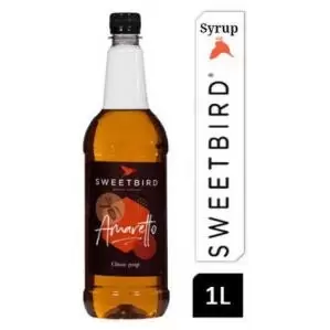 image of Sweetbird Amaretto Coffee Syrup 1litre Plastic NWT4176