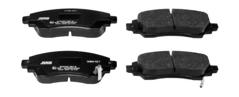 Image of JURID 573720J Brake pad set with acoustic wear warning, without accessories Brake Pad Set,disc brake (402)