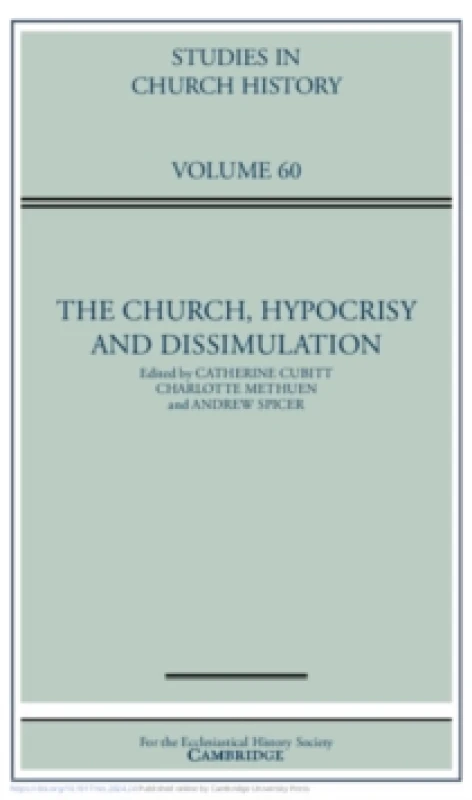 Image of The Church, Hypocrisy and Dissimulation: Volume 60 Hardback