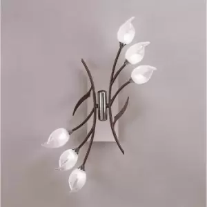 Image of Hollet Ceiling/Wall Lamp 6 G9 Bulbs, Polished Chrome/Wenge