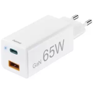 Image of Hama GaN 65W 00201643 USB charger Indoors, Mains socket Max. output current 3000 mA 2 x USB-A, USB-C