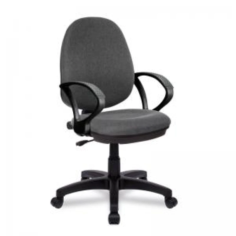 Image of Java Nautilus Designs Java 100 Medium Back Single Lever Fabric Operator Office Chair With Fixed Arms Grey - BCF/I300/GY/A BCF/I300/GY/A