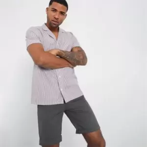 Image of I Saw It First Mens Stripe Shirt - Brown