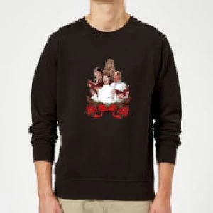 Image of Star Wars Jedi Carols Black Christmas Sweatshirt - L - Black