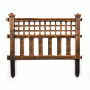 Image of Greenhurst Pack of 4 Bronze-Effect Garden Fence Panels