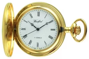 Image of Woodford Mens Mechanical Gold-Plated Pocket 1056 Watch