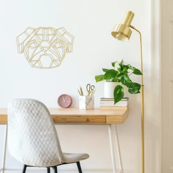 Image of Pug - Gold Gold Decorative Metal Wall Accessory