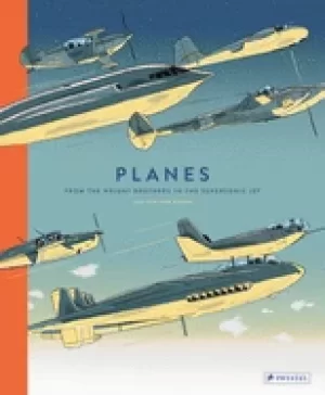 Image of planes from the wright brothers to the supersonic jet