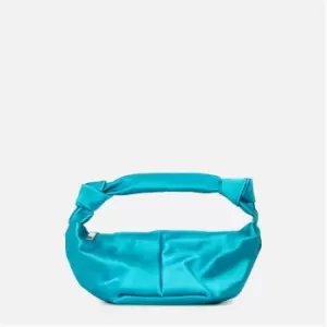 Missguided Knot Detail Satin Bag - Blue