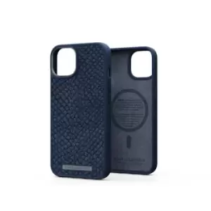 Image of Njord byELEMENTS Salmon Leather Magsafe Case for Apple iPhone 14 Blue NA41SL01