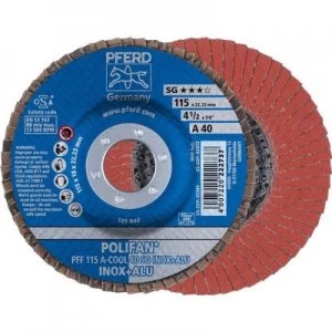 image of PFERD 67654115 POLIFAN-serrated washer PFF115A-COOL 40 SG INOX + ALUMINUM Diameter 115mm 10 pc(s)