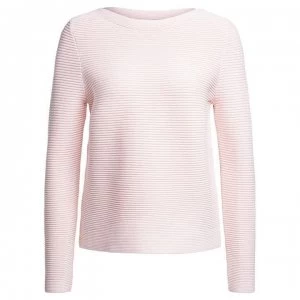 image of Oui Ribbed Crew Jumper - Peachwhip 3042