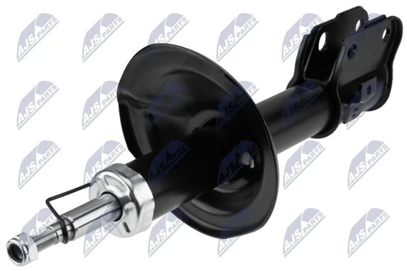 Image of NTY A-SB-003 Shock absorber Front Axle Left, Gas Pressure, Twin-Tube, Suspension Strut, Bottom Clamp Shock Absorber (854)