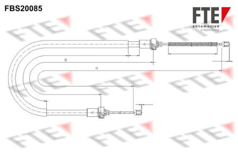 Image of Handbrake cable FTE 9250593