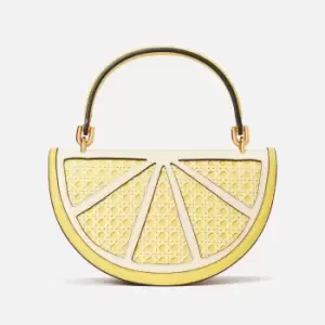 image of Kate Spade New York Lemon Drop Wicker Crossbody Bag