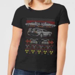 Image of Back To The Future Back In Time for Christmas Womens T-Shirt - Black