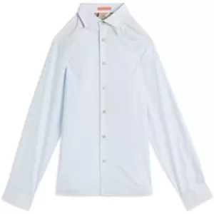 Image of Ted Baker Walkar Ls Stripe Shirt - Blue