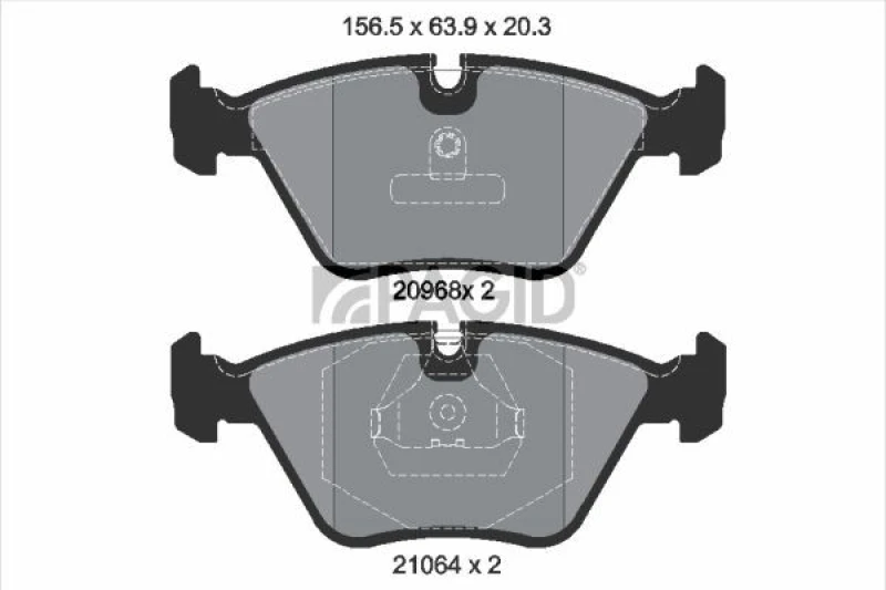 Image of Brake pad set PAGID T1026N