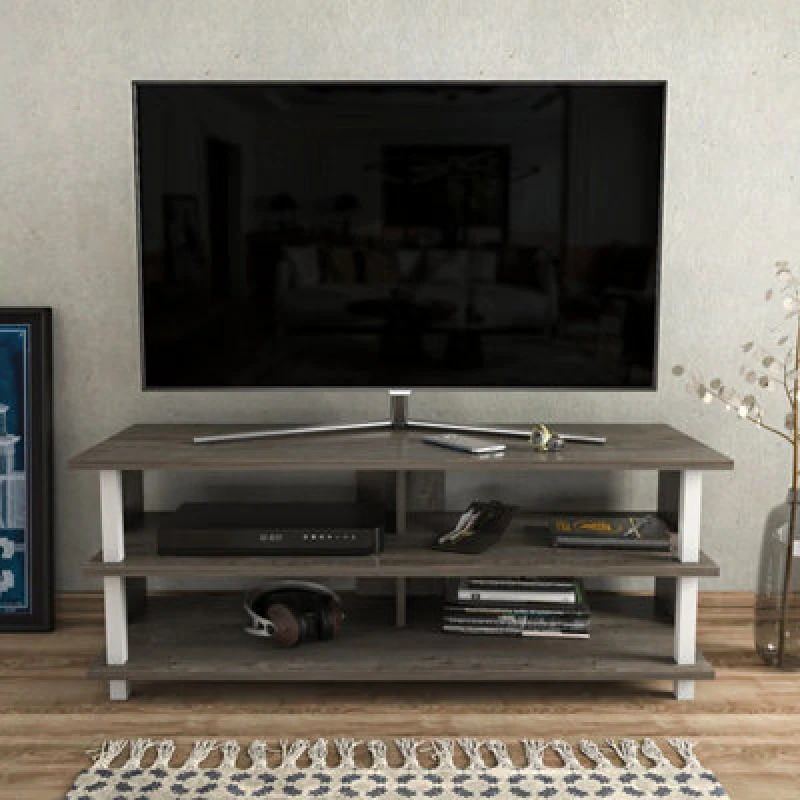 Image of Decorotika Pueblo TV Stand TV Unit For Tv's Up To 55" White Wenge