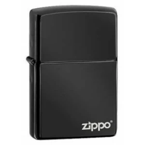 image of Zippo Logo Regular Ebony Windproof Lighter