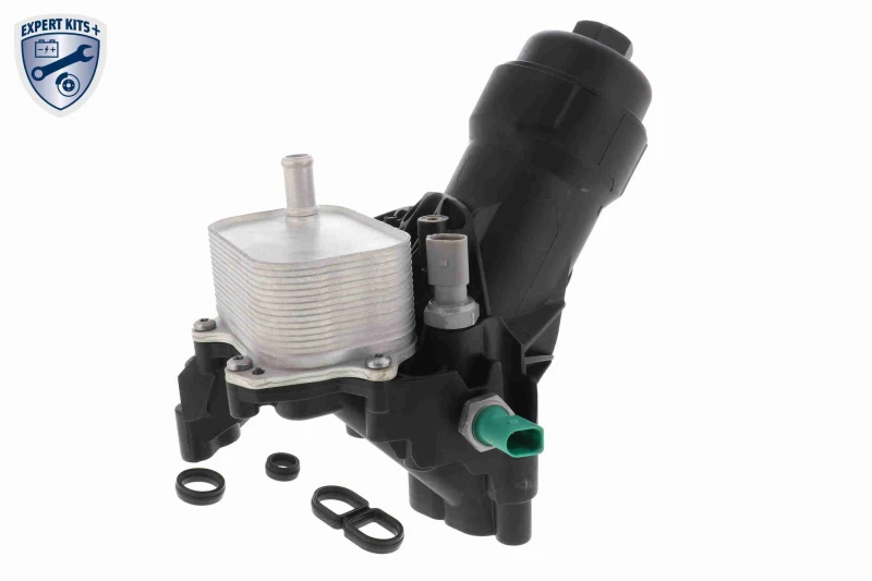 Image of VEMO V15-60-6098 Oil Cooler EXPERT KITS + with gaskets/seals, with pressure switch Oil Cooler,engine oil (469)