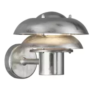 Image of Kurnos 20cm Outdoor Wall Lantern Galvanized, E14, IP54