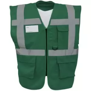 Image of Yoko Hi-Vis Premium Executive/Manager Waistcoat / Jacket (3XL) (Paramedic Green) - Paramedic Green