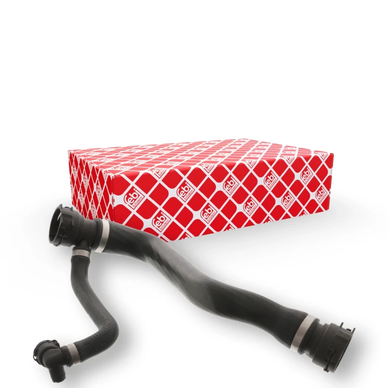 Image of FEBI BILSTEIN 45282 Radiator Hose EPDM (ethylene propylene diene Monomer (M-class) rubber), Upper Left, with quick couplers EPDM (ethylene propylene d