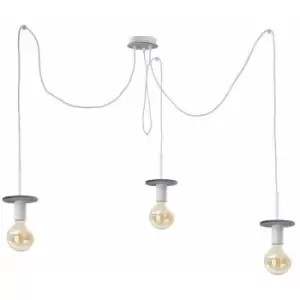 image of Keter Saturn Cluster Pendant Ceiling Light Grey, 3x E27