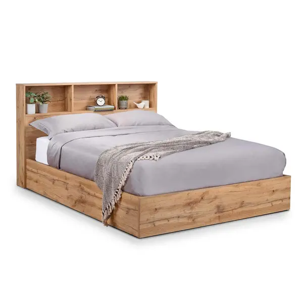 Image of Julian Bowen Bali Ottoman Storage 150cm King Bed - Light Oak BAL003
