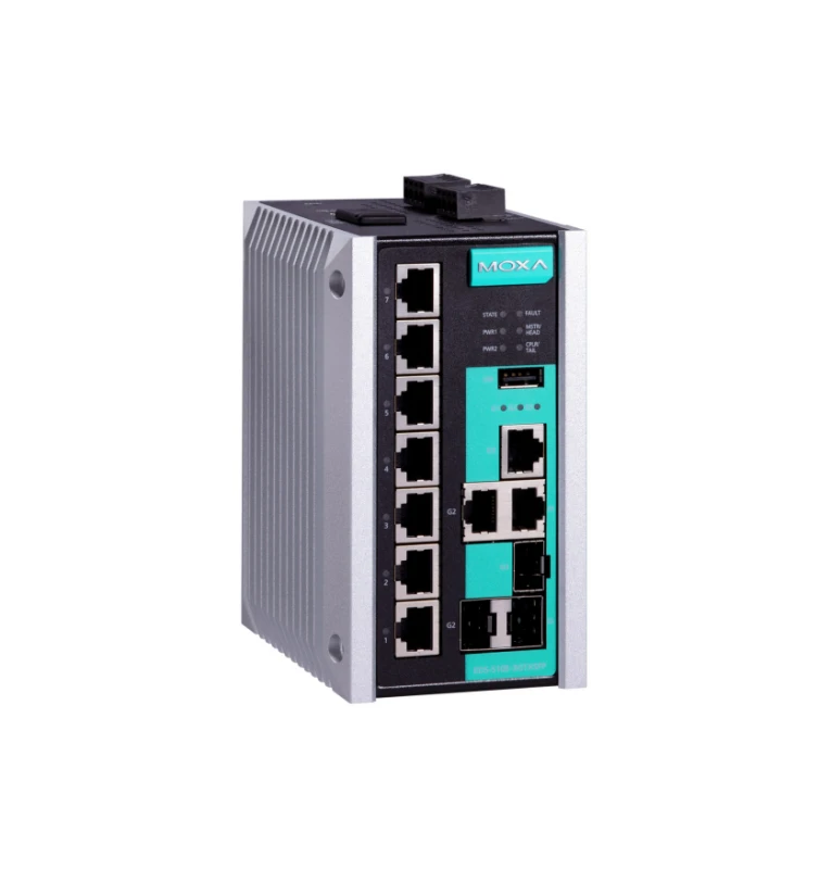 Image of Moxa EDS-510E-3GTXSFP-T network switch Managed Fast Ethernet (10/100)