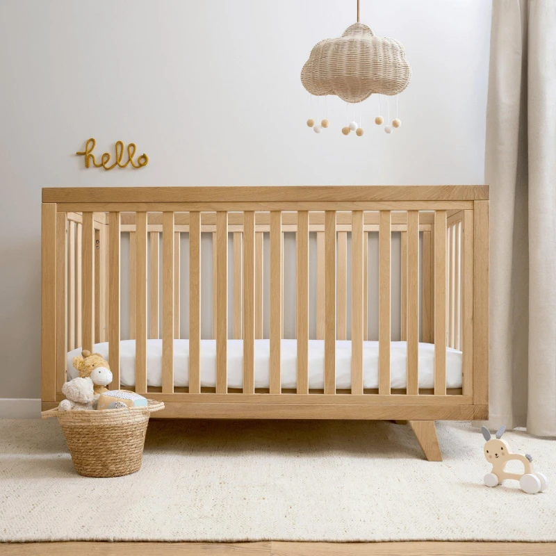 Image of Clair De Lune de Lune Oak Cot Bed and Extension Kit Bundle Natural unisex One Size
