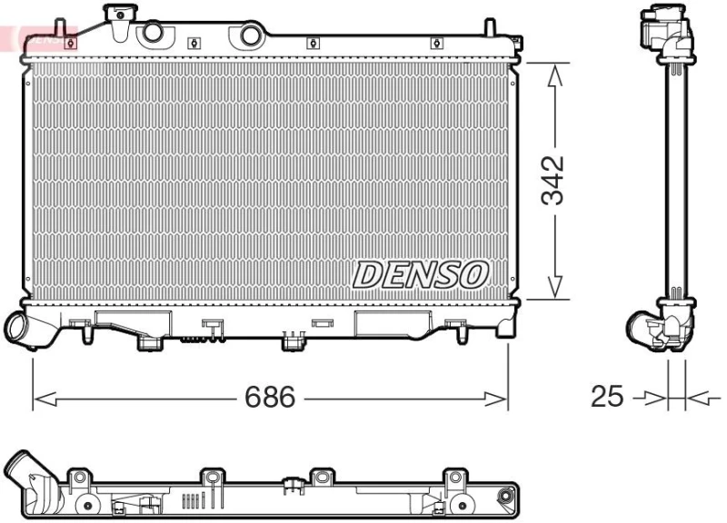 Image of DENSO Engine radiator DENSO DRM36027