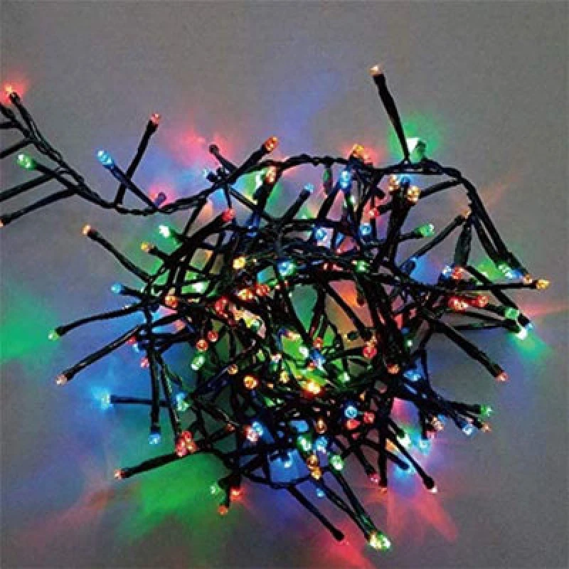 Image of Shatchi 720Leds Multicolor Multifunction Controller With 8 Effects Green Cable Cluster Lights Low Voltage