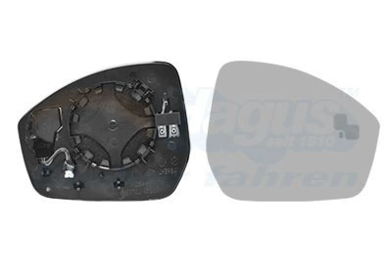 Image of VAN WEZEL Wing mirror glass VAN WEZEL 0261836