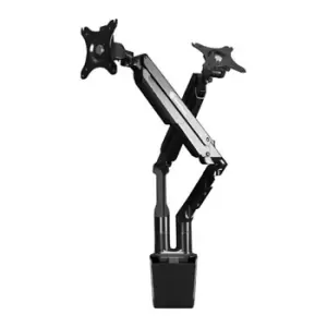 Image of Silverstone ARM21B Gas Spring Full Range Dual Monitor Arm Height/Tilt/