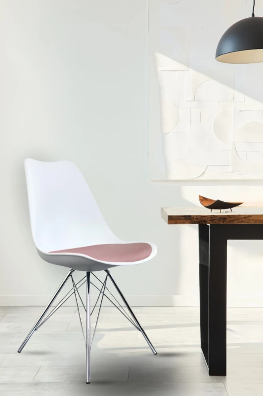 Image of Fusion Living Soho White Plastic Dining Chair