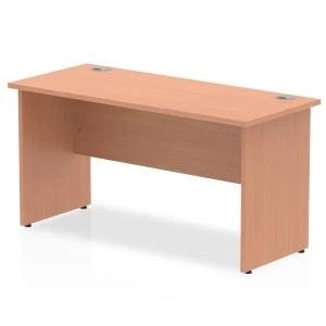 image of Trexus Desk Rectangle Panel End Leg 1400x600mm Beech Ref MI001730