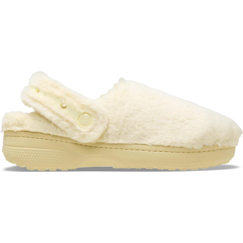 Image of Crocs Womens Unfurgettable Lined Mule Slippers Vanilla female 5 (37-38)