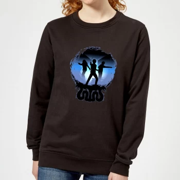 Image of Harry Potter Silhouette Attack Womens Sweatshirt - Black - XXL