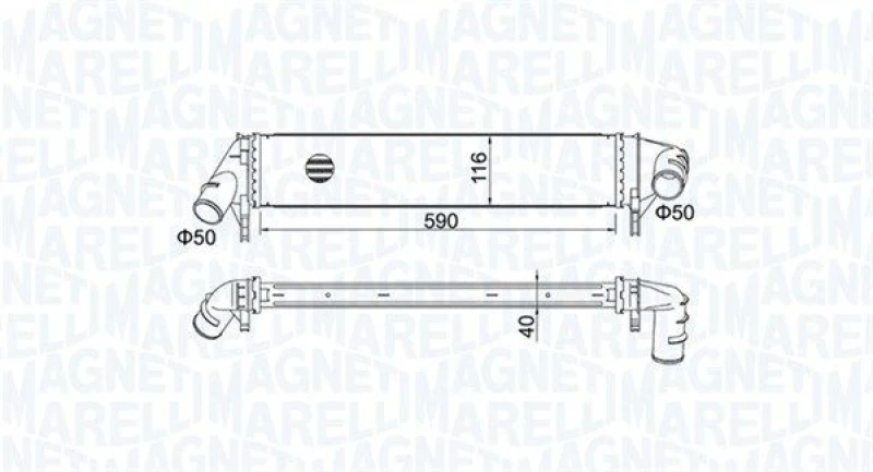Image of MAGNETI MARELLI Intercooler MAGNETI MARELLI 351319205260