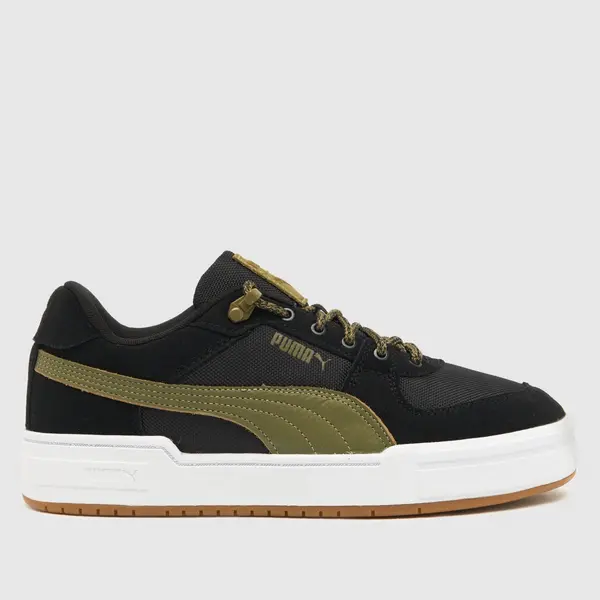 image of PUMA ca pro trail trainers in Black & green